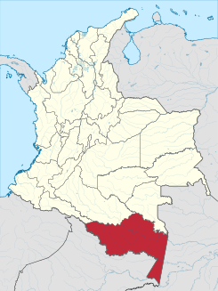 Položaj kolumbijskog departmana Amazonas