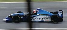 Montermini driving for Pacific Racing at the 1995 British Grand Prix. Andrea Montermini 1995 Britain.jpg