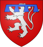 Le blason de Guy de Montfort, premier seigneur de la ville.