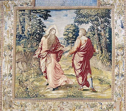 Arras: tapestry representing God's conversation with Noah