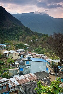 Bahundanda Village development committee in Gandaki Zone, Nepal