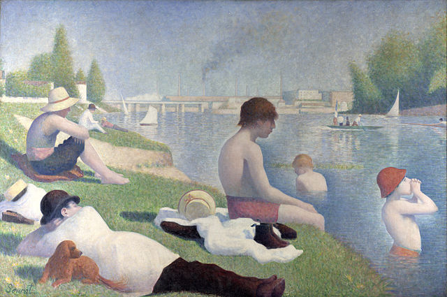 Bathers at Asnières, 1884, oil on canvas, 201 × 301 cm, National Gallery, London