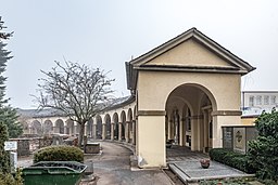 Bamberg, Gundelsheimer Straße 13, Hauptfriedhof, Arkadengangbau 20161230-044