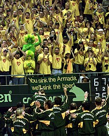 Fanatics in full force at the Davis Cup in Barcelona, December 2000 Barcelona-crowd.jpg