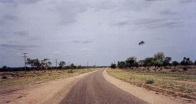 De Barkly Highway in Queensland (2000).