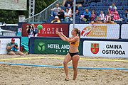 Deutsch: Beachhandball Europameisterschaften 2019 (Beach handball Euro); Tag 6: 7. Juli 2019 – Spiel um Platz Drei, Frauen, Kroatien-Niederlande 0:2 (14:23, 20:22) English: Beach handball Euro; Day 6: 7 July 2019 – Women's Bronze Medal Match – Croatia-Netherlands 0:2 (14:23, 20:22)