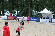 Deutsch: Beachhandball Europameisterschaften 2019 (Beach handball Euro); Tag 2: 3. Juli 2019 – Männer, Vorrunde Gruppe C, Nordmazedonien-Schweiz 0:2 (13:22, 18:19) English: Beach handball Euro; Day 2: 3 July 2019 – Women Preliminary Round Group A – Men Preliminary Round Group C – North Macedonia-Switzerland 0:2 (13:22, 18:19)