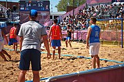 Deutsch: Beachhandball bei den Olympischen Jugendspielen 2018 in Buenos Aires; Tag 7, 13. Oktober 2018; Jungen, Halbfinale – Spanien-Kroatien 2:1 English: Beach handball at the 2018 Summer Youth Olympics in Buenos Aires at 13 October 2018 – Boys Semifinal – Spain-Croatia 2:1 Español: Handball de playa en los Juegos Olimpicos de la Juventud Buenos Aires 2018 en 13 de octubre de 2018 – Semifinales de chicos - España-Croacia 2:1