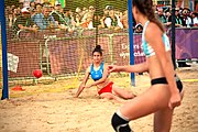 Deutsch: Beachhandball bei den Olympischen Jugendspielen 2018 in Buenos Aires; Tag 7, 13. Oktober 2018; Mädchen, Finale Argentinien-Croatien 2:0 English: Beach handball at the 2018 Summer Youth Olympics in Buenos Aires at 13 October 2018 – Girls Gold Medal Match – Argentina-Croatia 2:0 Español: Handball de playa en los Juegos Olimpicos de la Juventud Buenos Aires 2018 en 13 de octubre de 2018 – Partido por la medalla de oro femenino - Argentina-Croacia 2:0