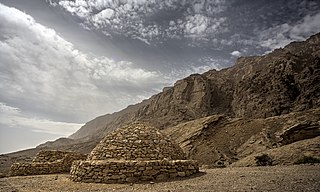 Jebel Hafeet mountain on the Arabian Peninsula