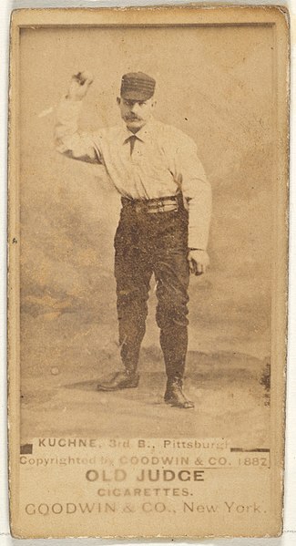 File:Bill Kuehne, 3rd Base, Pittsburgh, from the Old Judge series (N172) for Old Judge Cigarettes MET DP826822.jpg
