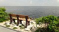 Park bench overlooking the bay