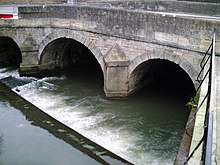 River Biss flowing under the Town Bridge, renovated in 2007