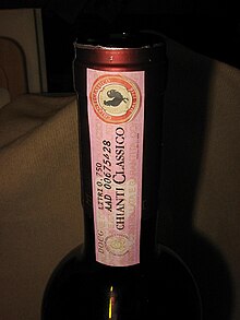 Several European countries developed appellation systems, with their own unique labels and seals, to try to combat label fraud that misrepresented a wine's true origins. Black Rooster Label Chianti.jpg