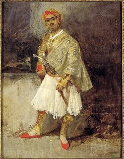 Portrait of a Greek armatolos by Richard Parkes Bonington (oil painting, 1825–1826, Benaki Museum)