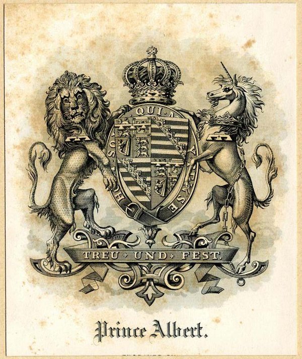 Armorial bookplate of Prince Albert