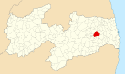 Localização de Alagoa Grande na Paraíba