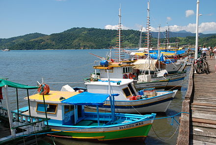 Boats on Paraty harbor