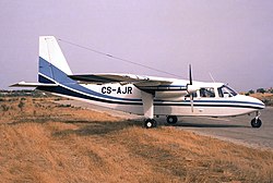 Onnettomuuskoneen kaltainen BN-2A Islander.
