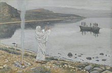 Jesus appears on the shore of Lake Tiberias by James Tissot
