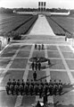 Reichsparteitag 1934, Totenehrung: Heinrich Himmler, Adolf Hitler und Viktor Lutze an der Ehrenhalle