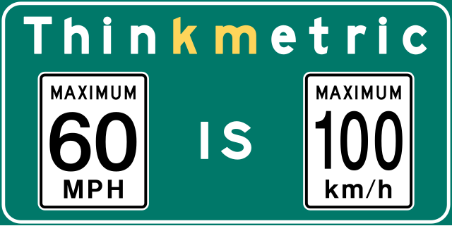 think metric sign from Canada