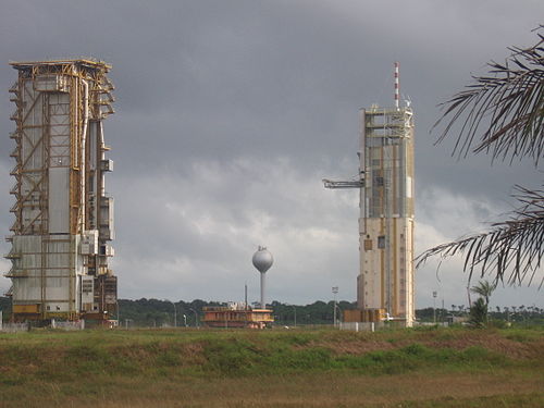 ELA-2, le pas de tir d'Ariane 4, aujourd'hui inutilisé.