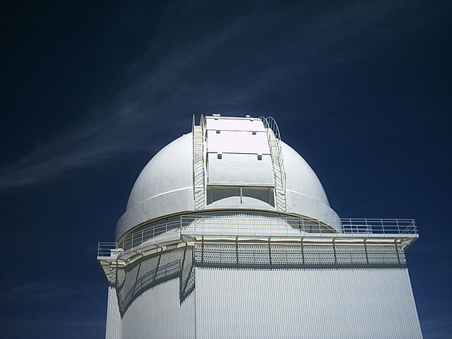 Enclosure of the 2.2-meter telescope at Calar Alto Observatory
