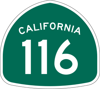 <span class="mw-page-title-main">California State Route 116</span> Highway in California