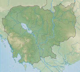 Angkor na karti Kambodže