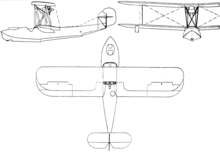 Canadian Vickers Vedette 3-view drawing from L'Air June 1, 1927 Canadian Vickers Vedette 3-view L'Air June 1,1927.png