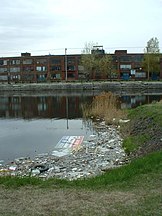 Pollution in the Lachine Canal, in Montreal