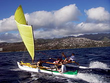 Modern single-outrigger canoe in Hawaii, US Canoe Hawaii.jpg