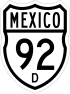 Federal Highway 92D Schild