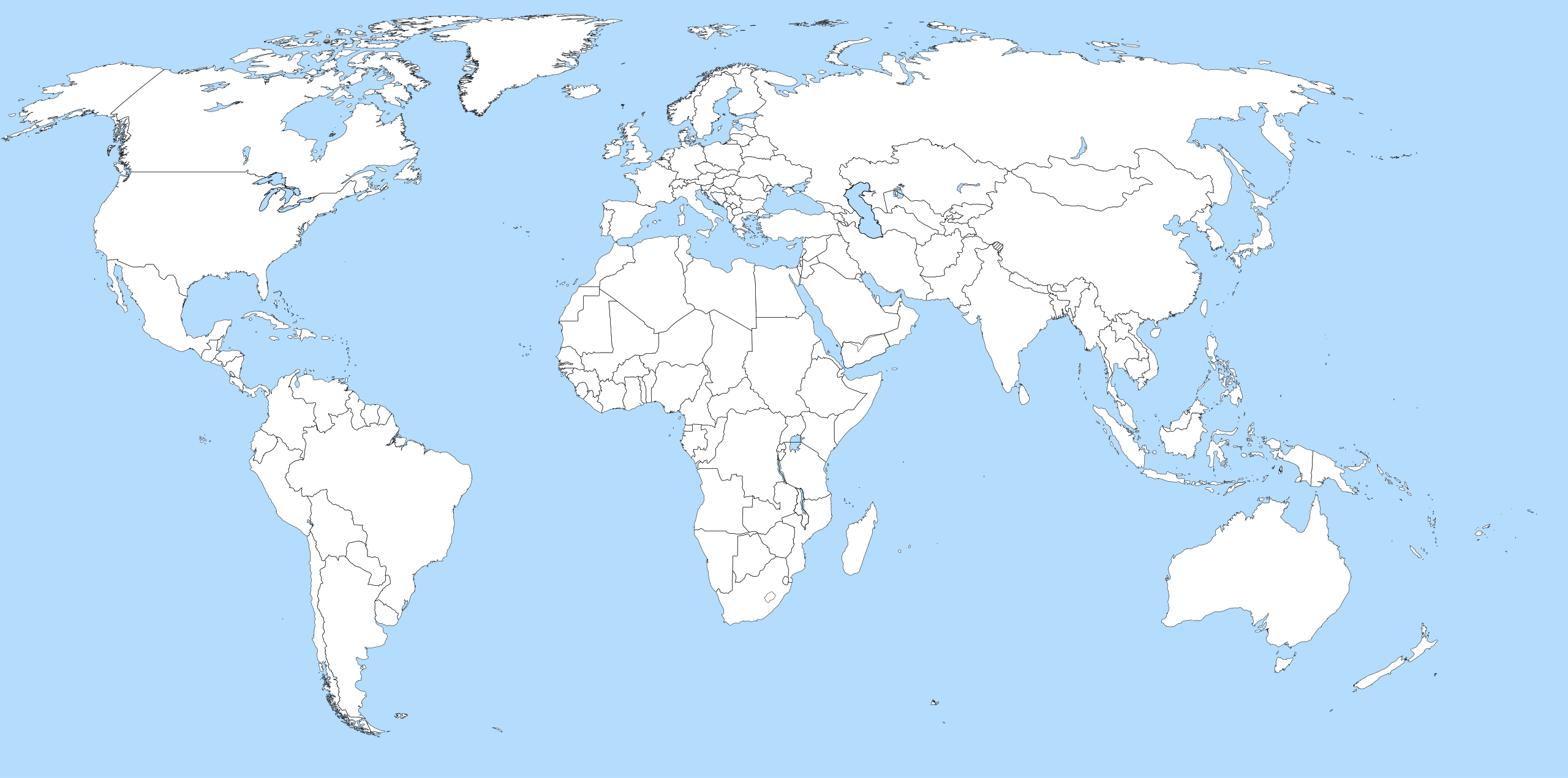 carte du monde world map planisphère Stock Vector