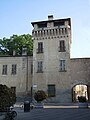 Castel Goffredo, il Torrazzo con coronamento a sbalzo sostenuto da mensoloni