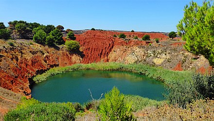 The lake in the bauxite quarry