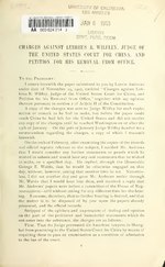 Thumbnail for File:Charges against Lebbeus R. Wilfley, judge of the United States Court for China, and petition for his removal from office (IA chargesagainstle00root).pdf