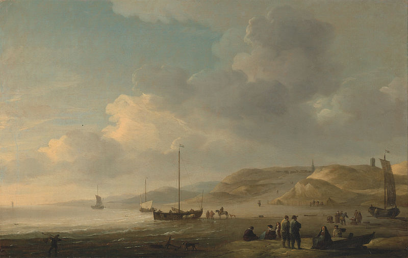 File:Charles Brooking - The Coast near Scheveningen with Fishing Pinks on the Shore - Google Art Project.jpg