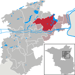 Läget för kommunen Chorin i Landkreis Barnim