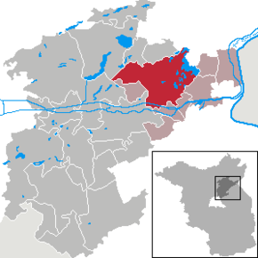 Poziția Chorin pe harta districtului Barnim