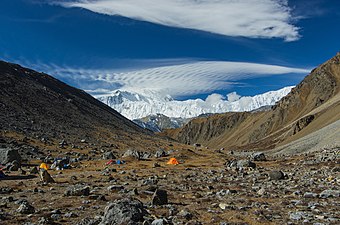 Chulu West peak base camp