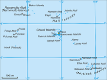 Carte des îles de l’État de Chuuk