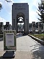 Gates blocking the north entrance to World War II memorial in Washington, DC. The memorial was mostly closed during the US government shutdown of 2013.