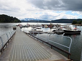 Quatsino Sound bay in British Columbia, Canada