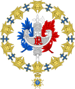 Coat of Arms of François Hollande (Order of the Seraphim).svg