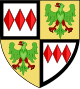 Quarterly, 1st & 4th: Argent, 3 fusils conjoined in fess gules, a bordure sable (Montagu); 2nd & 3rd: Or an eagle displayed vert beaked and membered gules (Monthermer).