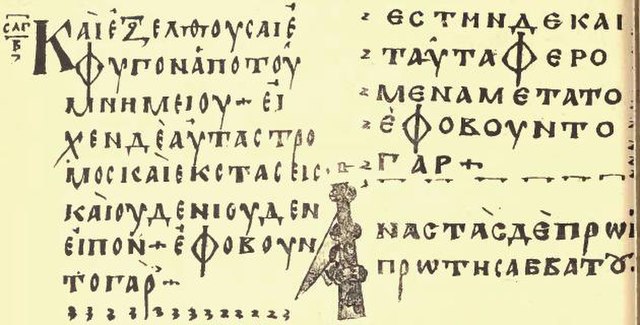 The Codex Regius (L or 019), an 8th-century Greek manuscript of the New Testament with strong affinities to Codex Vaticanus.