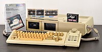 Coleco Adam with its peripherals and software Coleco-ADAM-computer-with-parts (edit).jpg