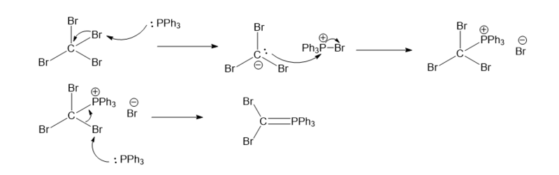 Step 1 of the Corey-Fuchs reaction, generating the active ylide